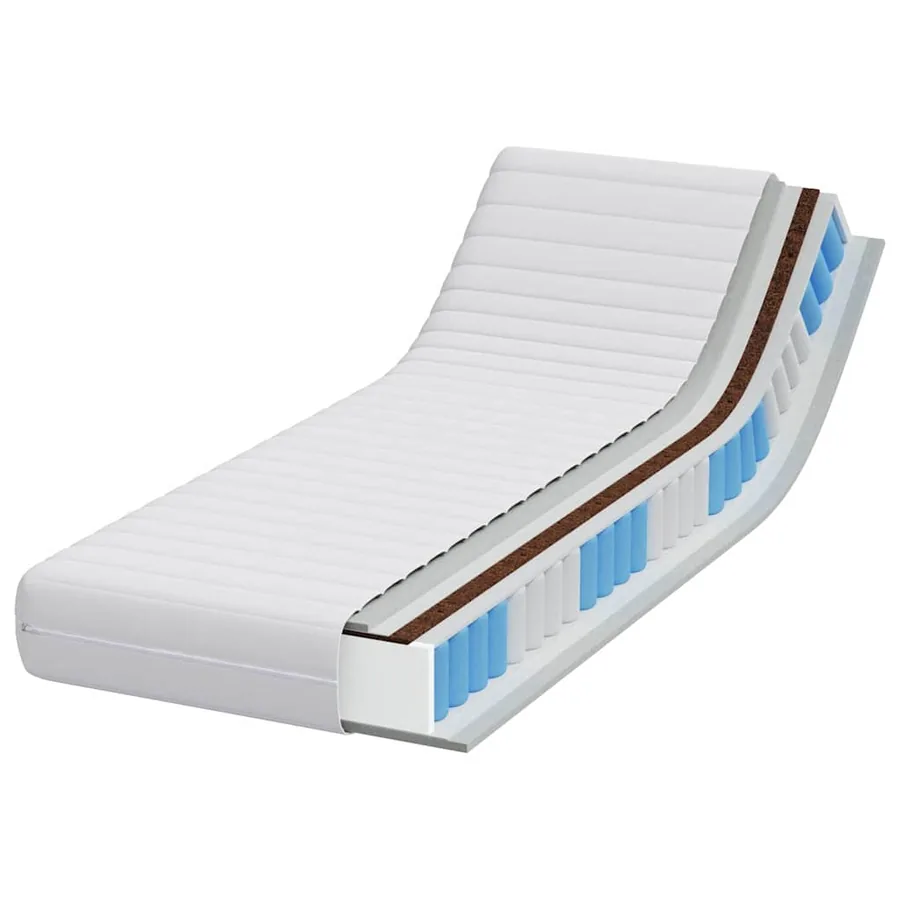 Matelas Blanc 80 x 200 cm Ressort ensaché - 3