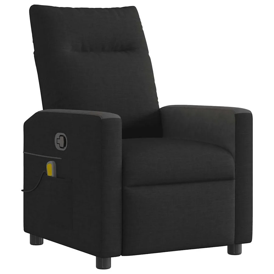 Fauteuil de massage inclinable Noir Tissu - 2
