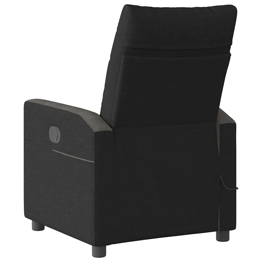Fauteuil de massage inclinable Noir Tissu - 5