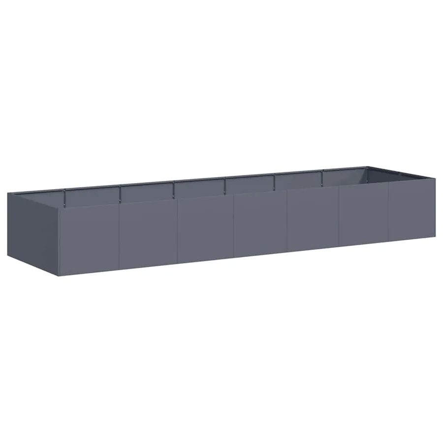 Jardinière anthracite 280x80x40 cm acier - 2
