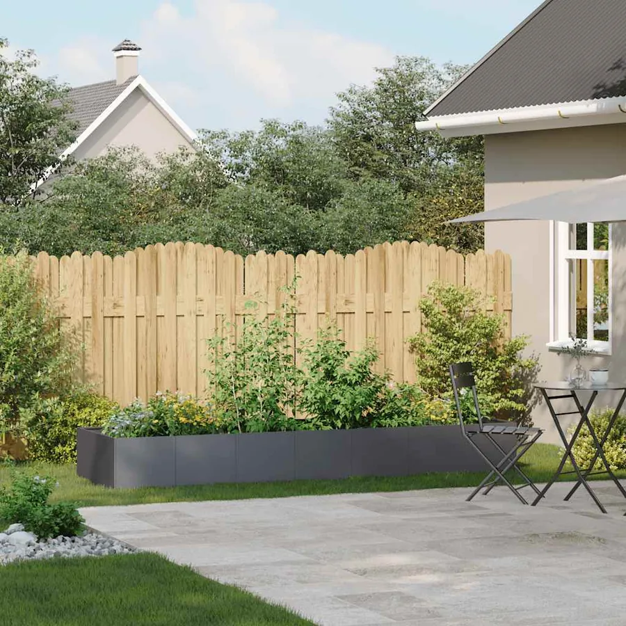 Jardinière anthracite 280x80x40 cm acier - 3