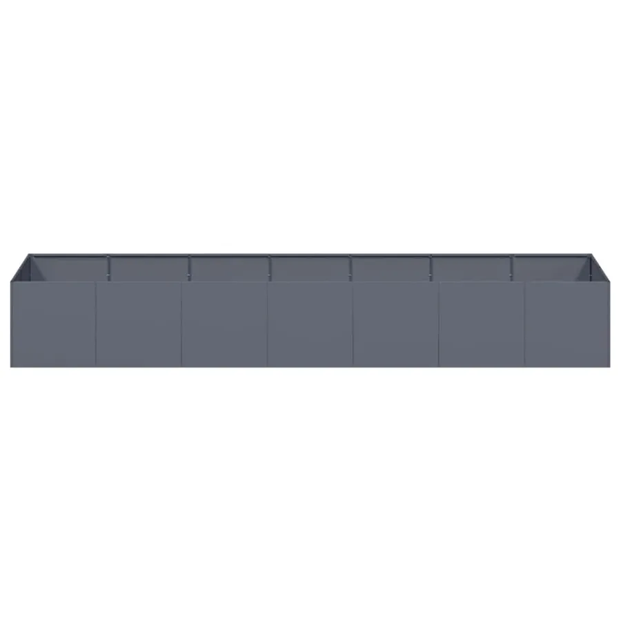 Jardinière anthracite 280x80x40 cm acier - 4