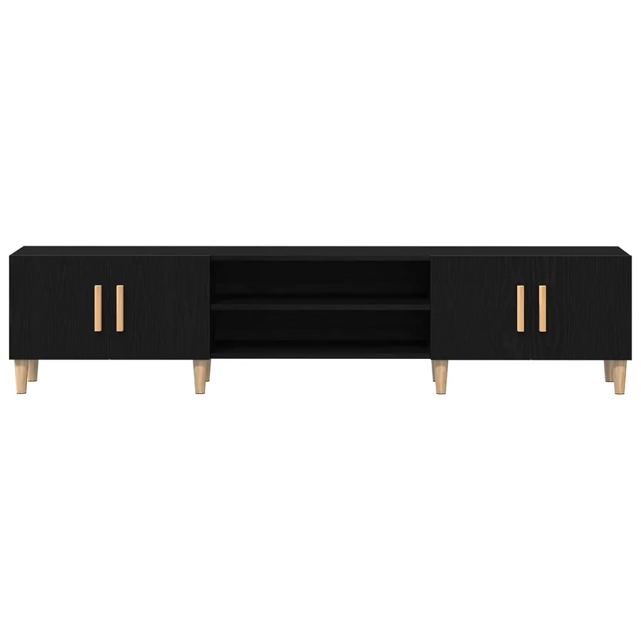 Meuble TV Chêne noir 180 x 31,5 x 40 cm Bois d'ingénierie - 6