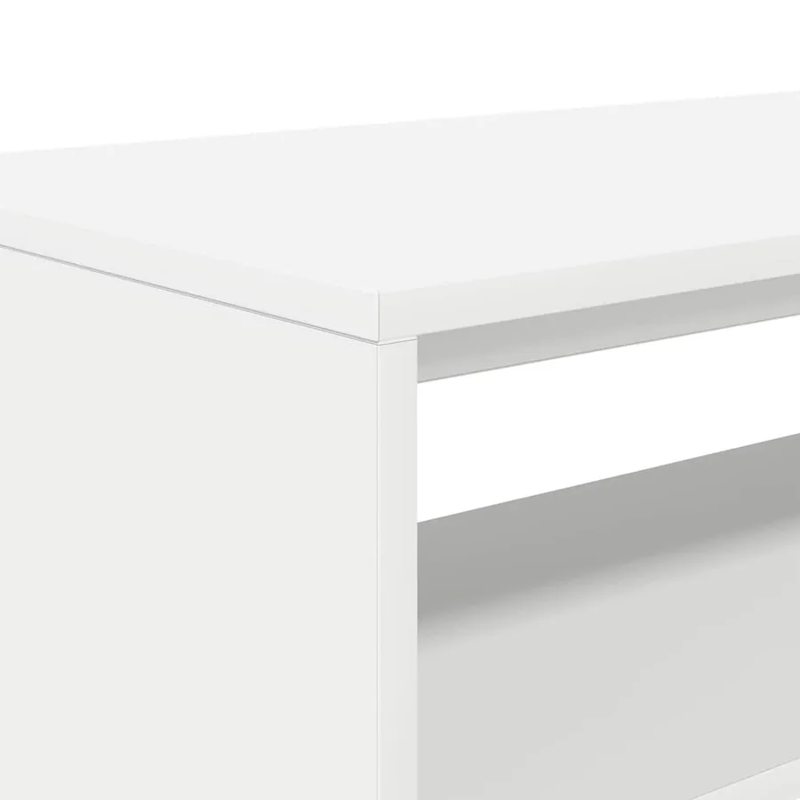Meuble TV Blanc 80 x 40 x 40 cm Aggloméré - 8
