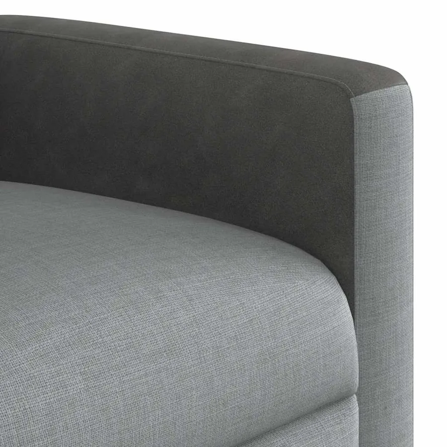 Fauteuil de massage inclinable électrique gris clair tissu - 11