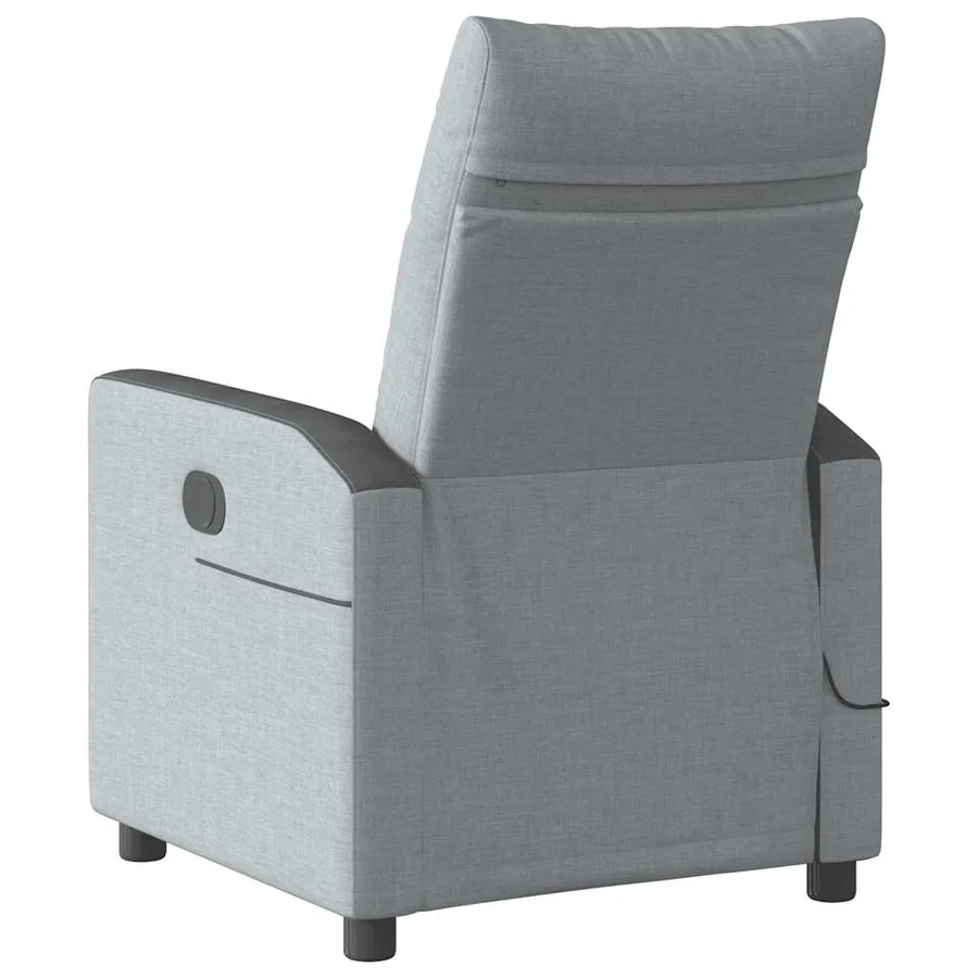 Fauteuil de massage inclinable électrique gris clair tissu - 7