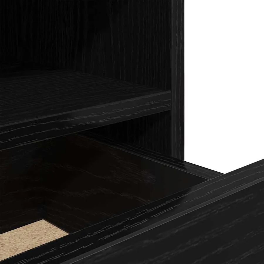 Cabinet de chevet avec tiroir Chêne noir 40 x 39 x 48,5 cm - 8