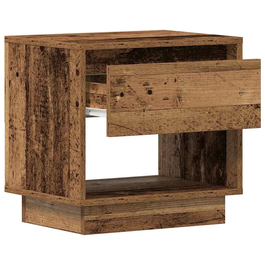 Table de nuit avec tiroir 2 pcs Bois ancien 45 x 34 x 44 cm - 5