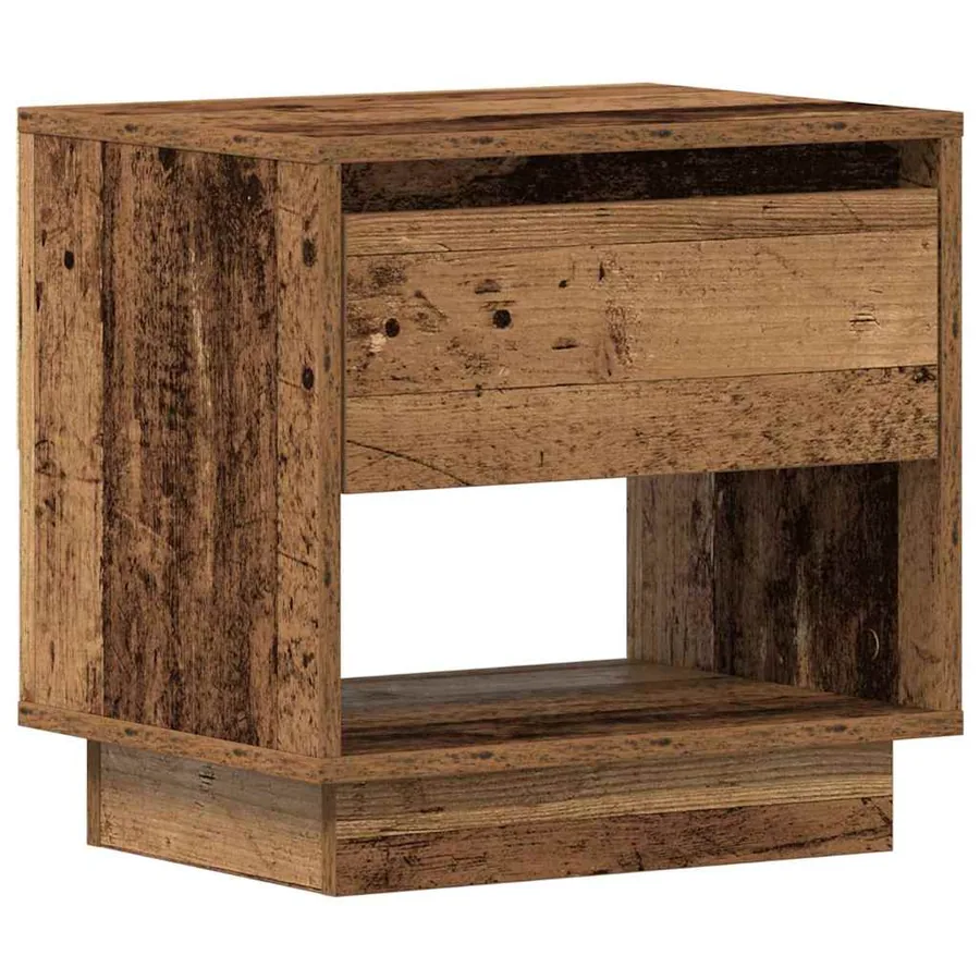 Table de nuit avec tiroir 2 pcs Bois ancien 45 x 34 x 44 cm - 6