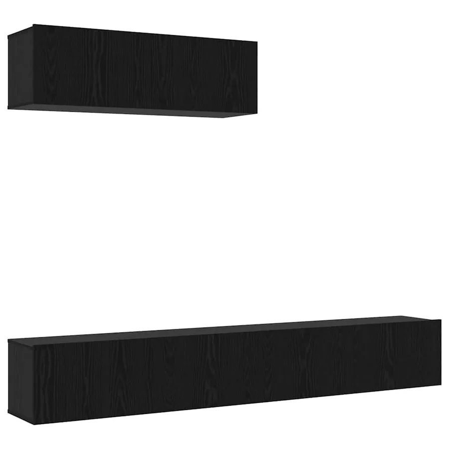 Ensemble meuble TV 3 pcs Chêne noir Bois d'ingénierie - 2