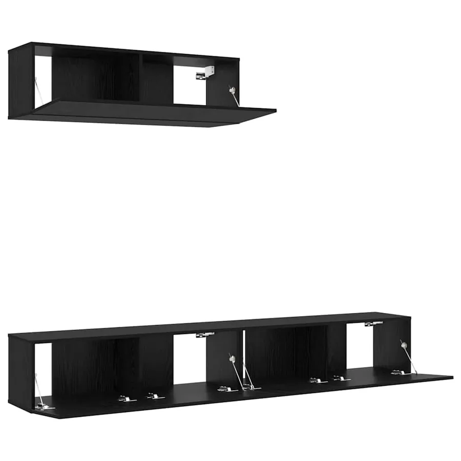 Ensemble meuble TV 3 pcs Chêne noir Bois d'ingénierie - 5
