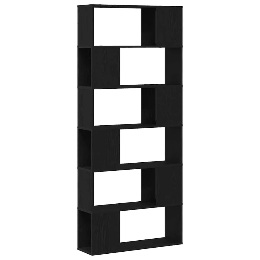 Ensemble meuble TV Noir 80 x 24 x 186 cm Bois d'ingénierie - 2