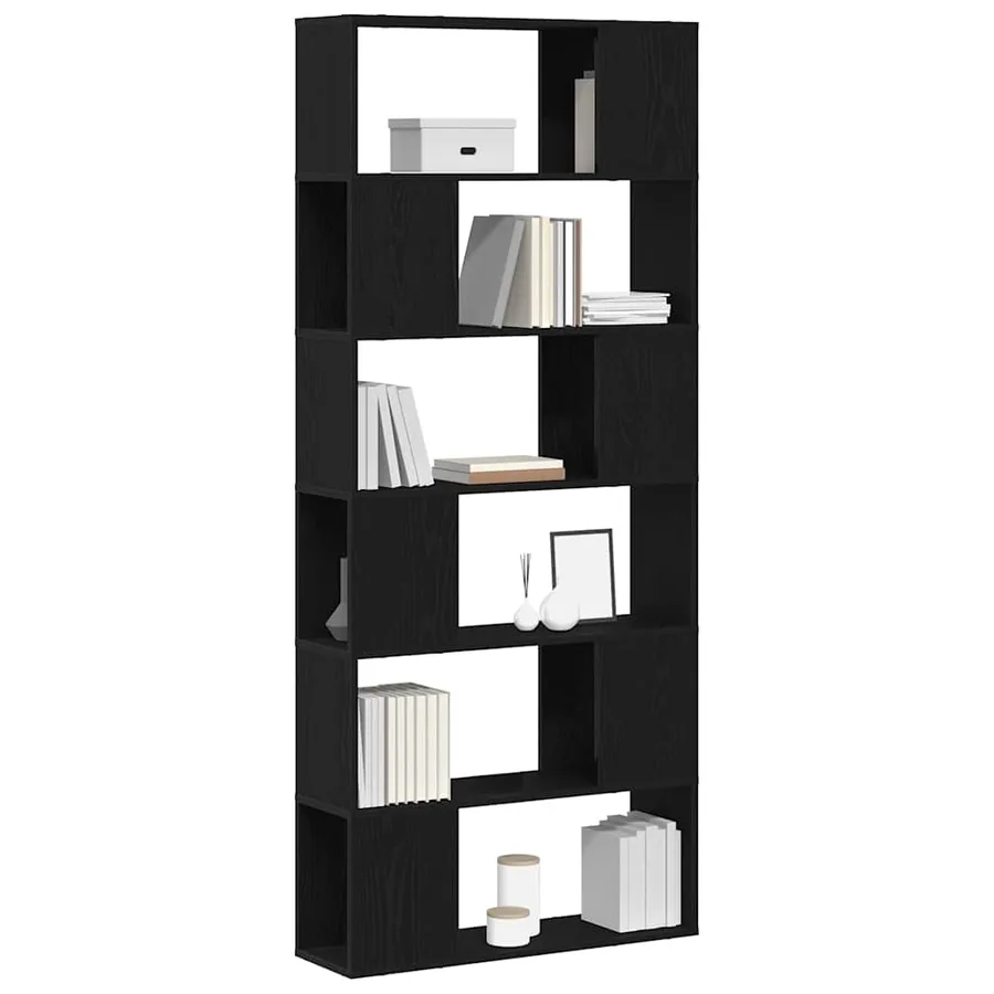 Ensemble meuble TV Noir 80 x 24 x 186 cm Bois d'ingénierie - 3
