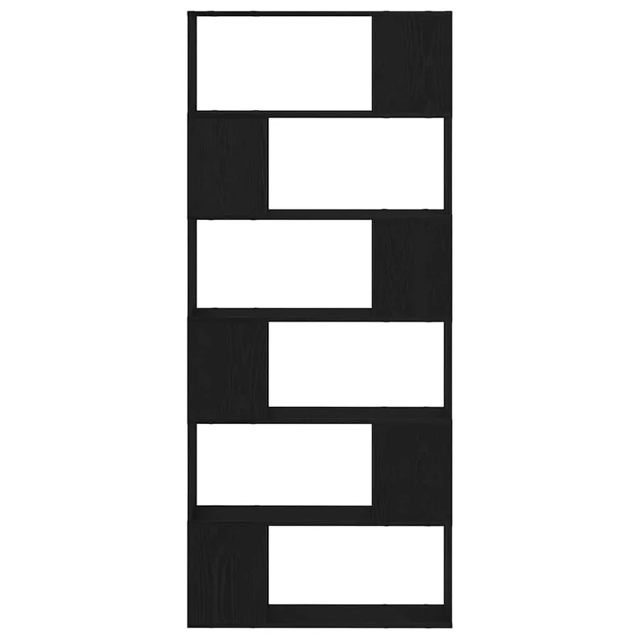 Ensemble meuble TV Noir 80 x 24 x 186 cm Bois d'ingénierie - 5