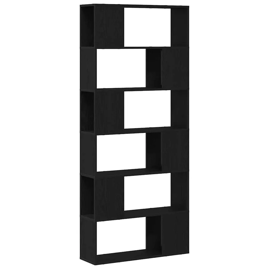 Ensemble meuble TV Noir 80 x 24 x 186 cm Bois d'ingénierie - 7