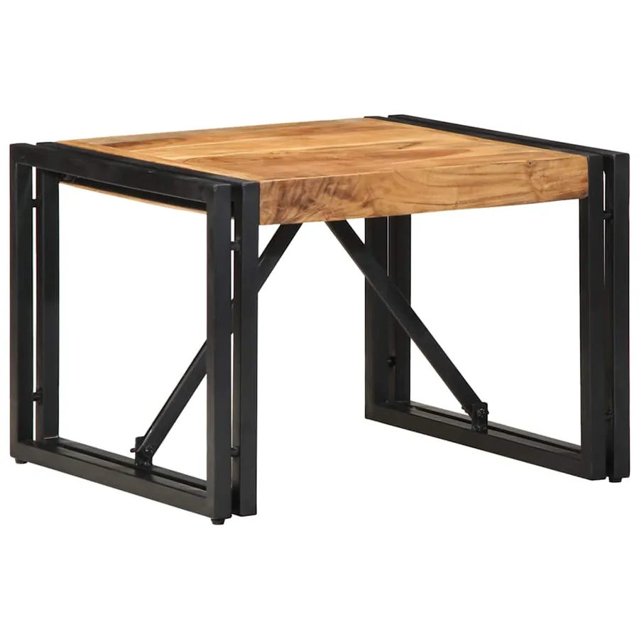 Table basse 50x50x35 cm bois massif d'acacia - 10