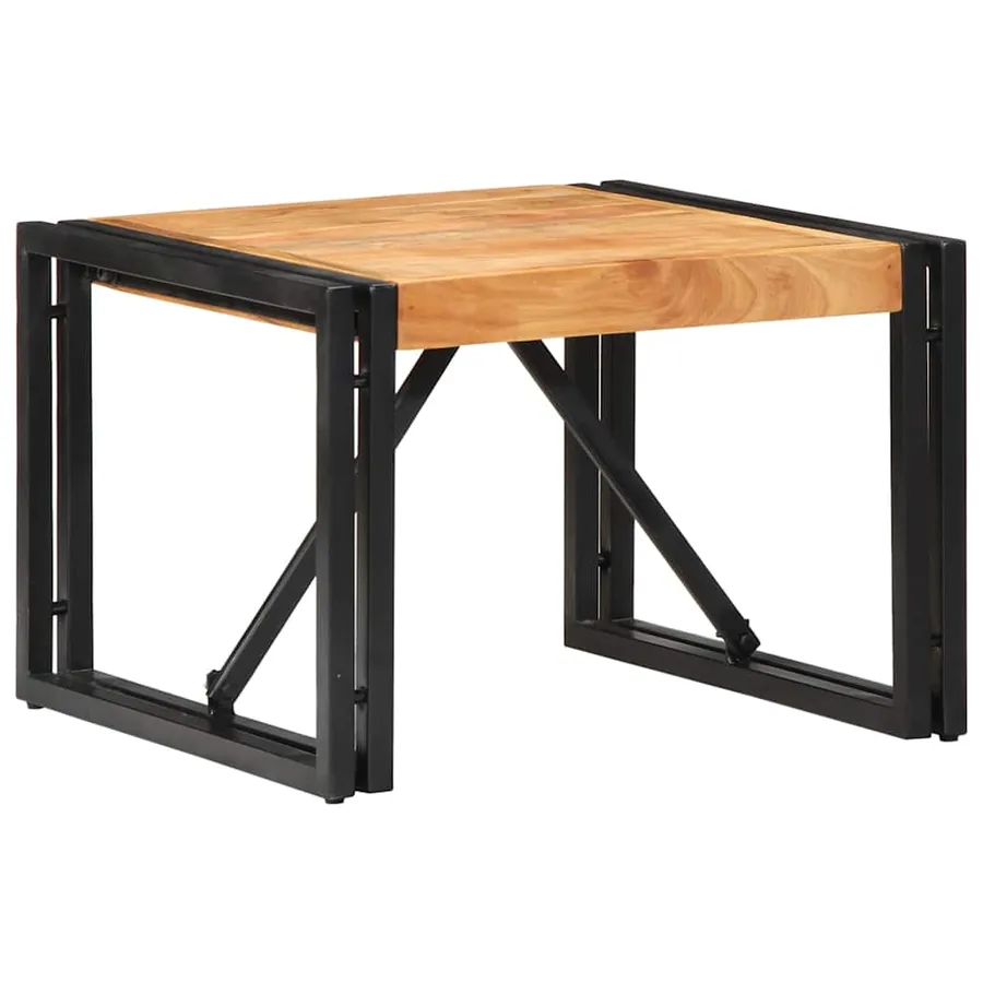 Table basse 50x50x35 cm bois massif d'acacia - 11