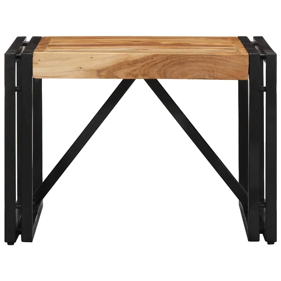 Table basse 50x50x35 cm bois massif d'acacia - 2