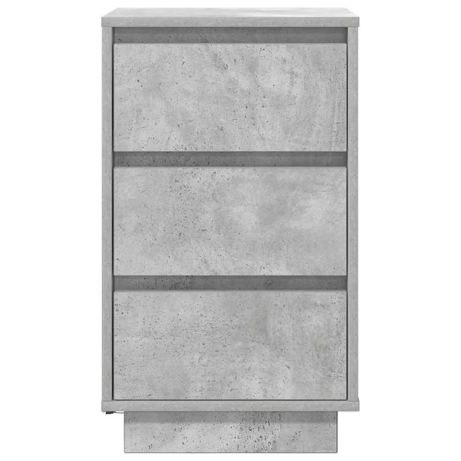 Table de chevet avec lumières LED gris béton 38x34x65 cm - 7