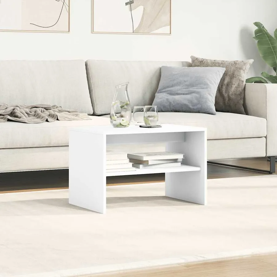 Meuble TV blanc 60x40x40 cm bois d'ingénierie - 4