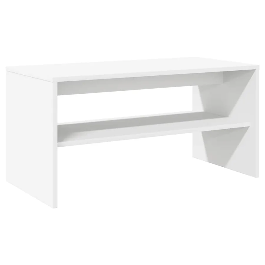 Meuble TV blanc 60x40x40 cm bois d'ingénierie - 7