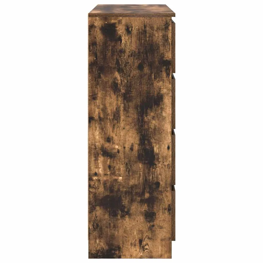 Buffet chêne fumé 100x35x99 cm bois d'ingénierie - 7