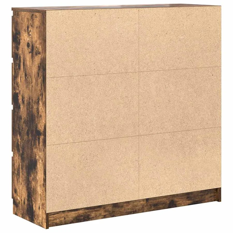 Buffet chêne fumé 100x35x99 cm bois d'ingénierie - 8