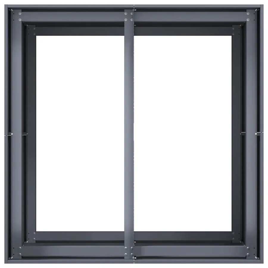 Jardinière anthracite 80x80x80 cm acier - 5
