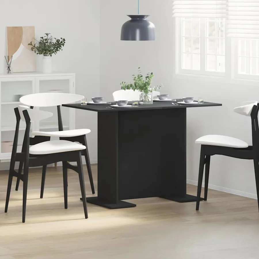 Table de salle à manger / Table de repas Noir 110 x 60 x 75 cm