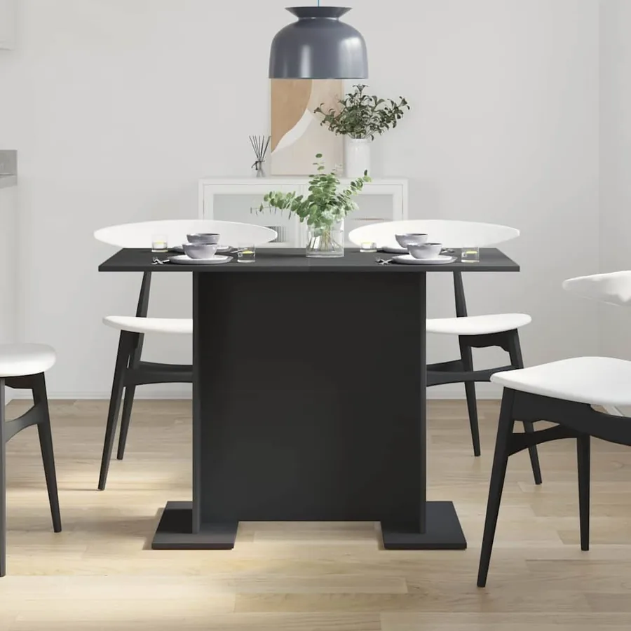 Table de salle à manger / Table de repas Noir 110 x 60 x 75 cm - 4