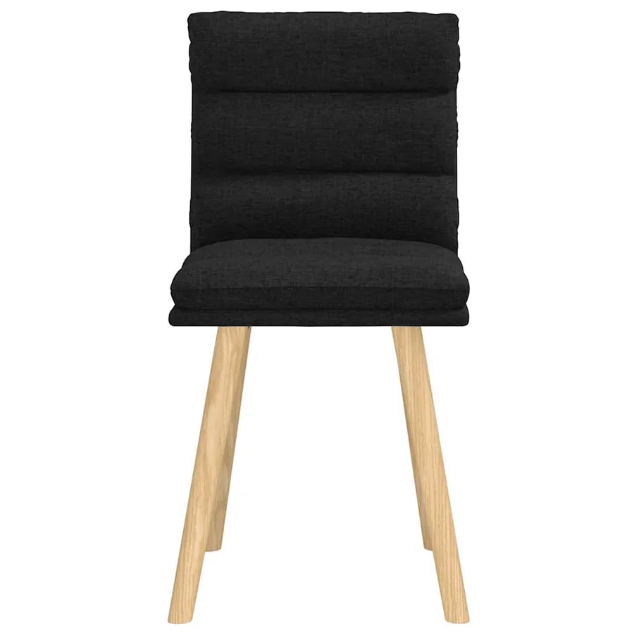 Chaises à manger lot de 2 noir tissu - 4