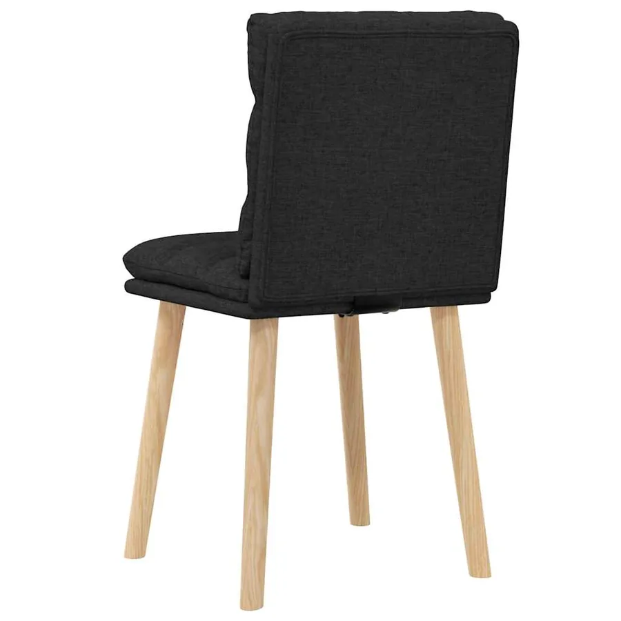 Chaises à manger lot de 2 noir tissu - 6