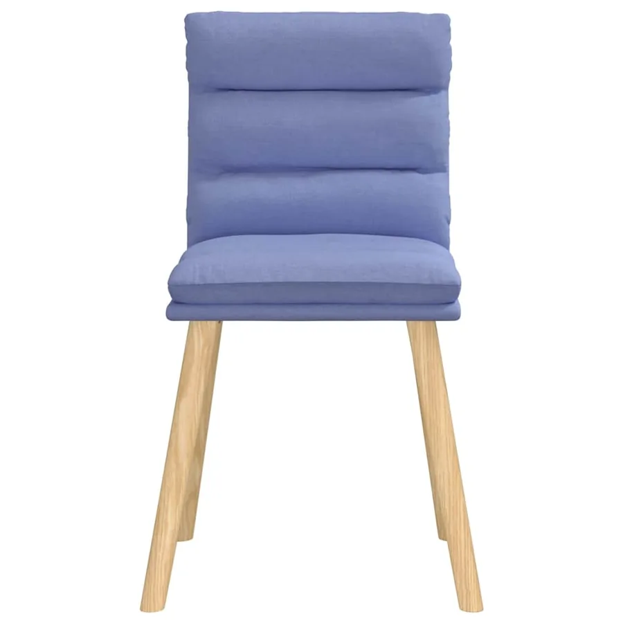 Chaises à manger lot de 4 bleu jean tissu - 4