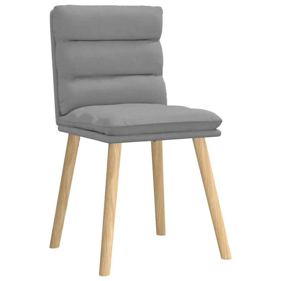 Chaises à manger lot de 4 gris clair tissu - 3