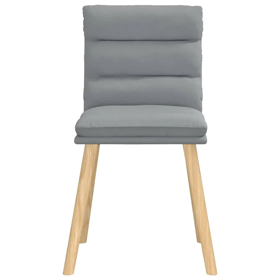 Chaises à manger lot de 4 gris clair tissu - 4