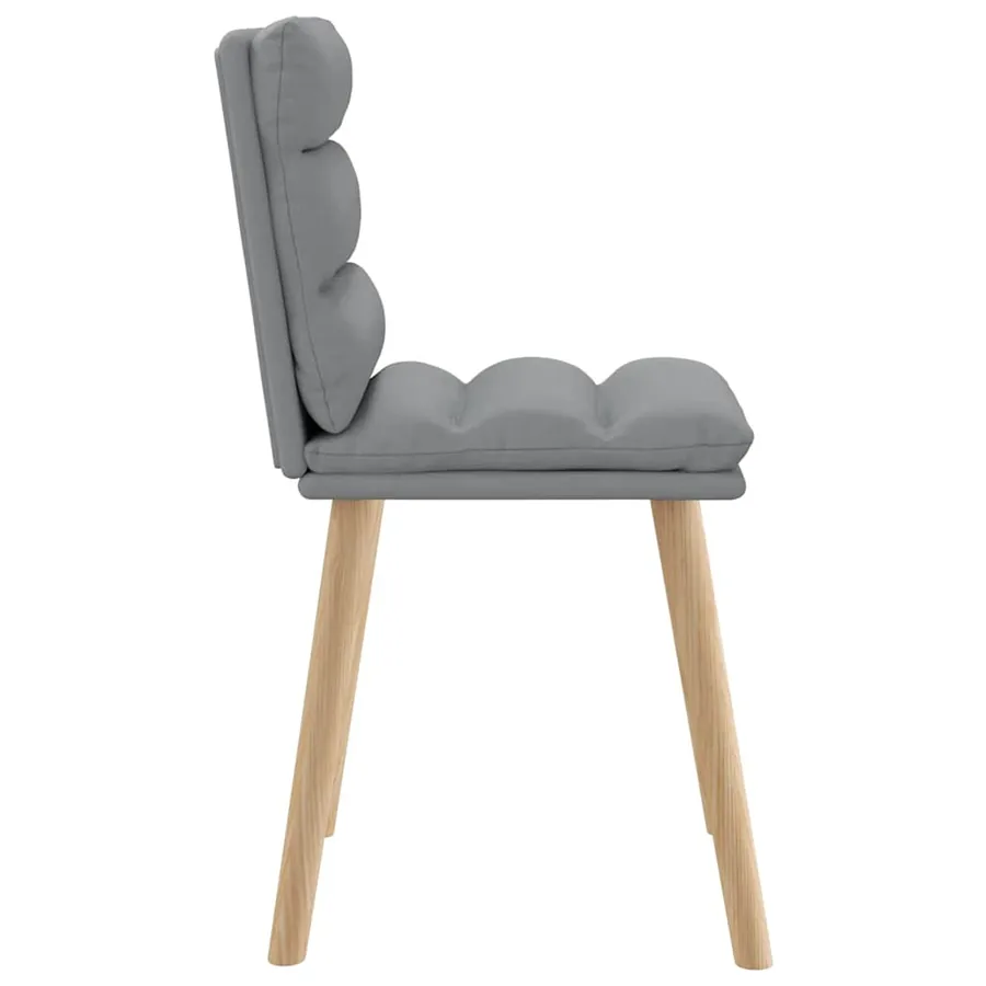Chaises à manger lot de 4 gris clair tissu - 5