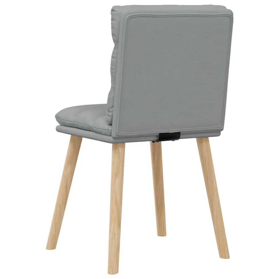 Chaises à manger lot de 4 gris clair tissu - 6