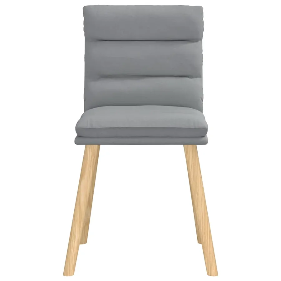 Chaises à manger lot de 6 gris clair tissu - 4