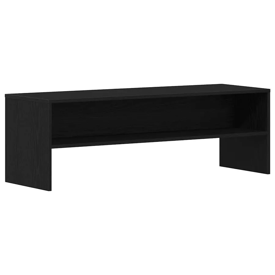 Meuble TV chêne noir 120x40x40 cm bois d'ingénierie - 2
