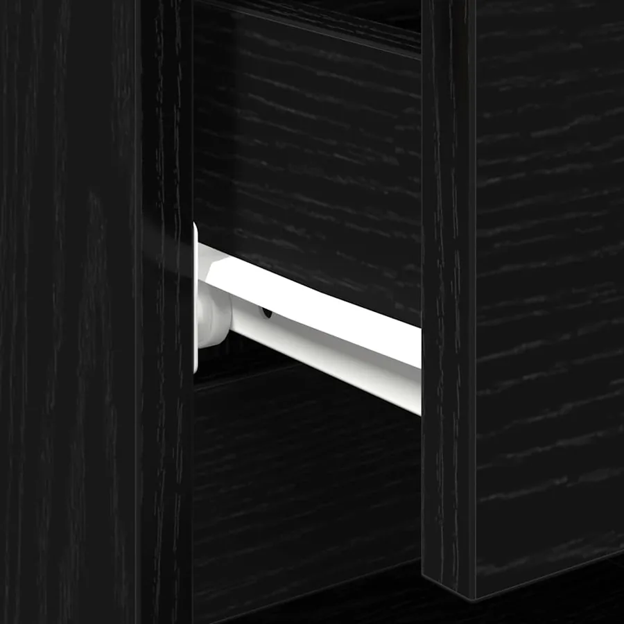 Cabinet de chevet Chêne noir 40 x 35 x 50 cm Bois d'ingénierie - 8