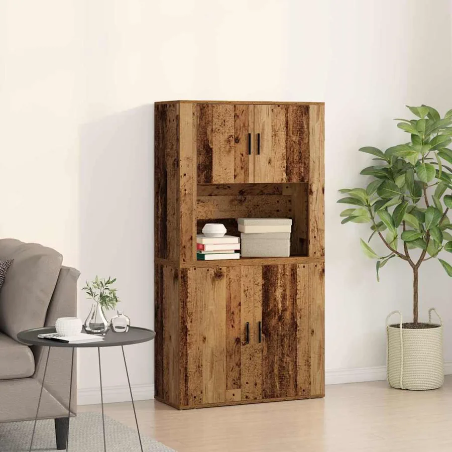 Haut Armoire Bois ancien 80 x 33 x 150 cm Bois d'ingénierie