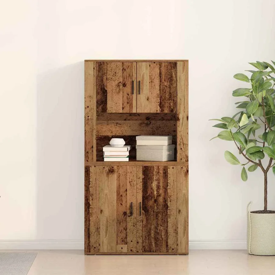Haut Armoire Bois ancien 80 x 33 x 150 cm Bois d'ingénierie - 4