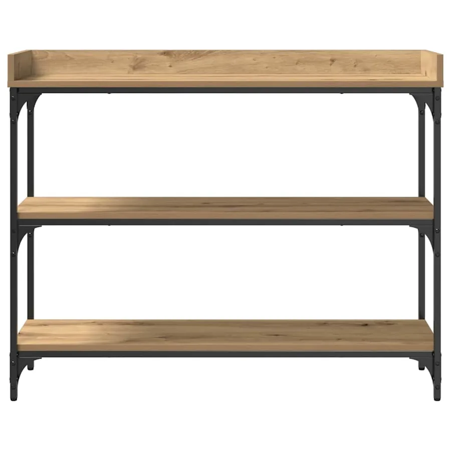 Table Console chêne artisanal 100 x 30 x 80 cm - 5