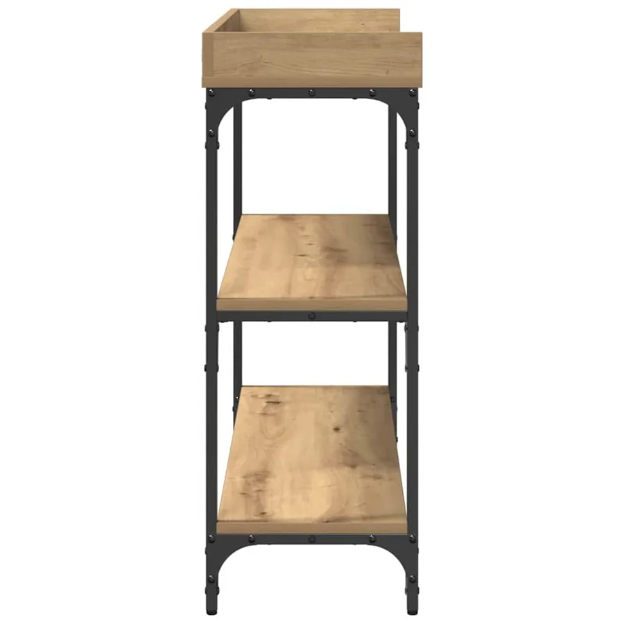 Table Console chêne artisanal 100 x 30 x 80 cm - 6