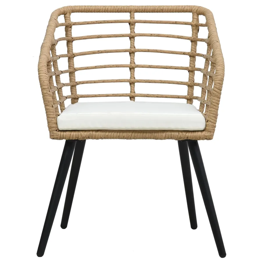 Ensemble de bistro 3 pcs Résine tressée Chêne - 3