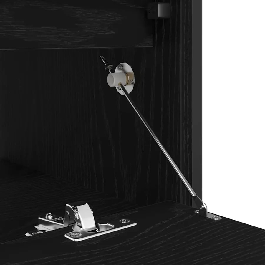 Meuble de salle de bain lavabo tiroirs chêne noir 90x34,5x60 cm - 13