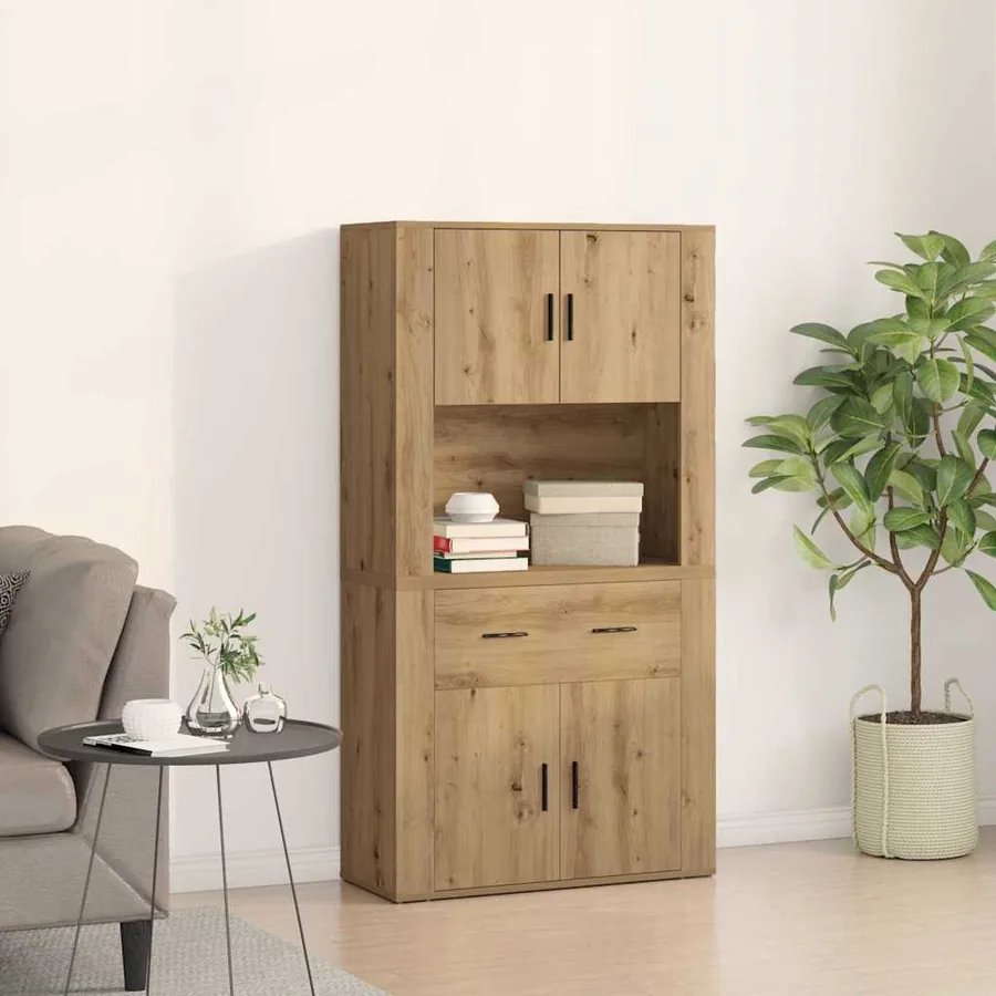 Haut de Buffet chêne artisanal 80 x 33 x 150 cm