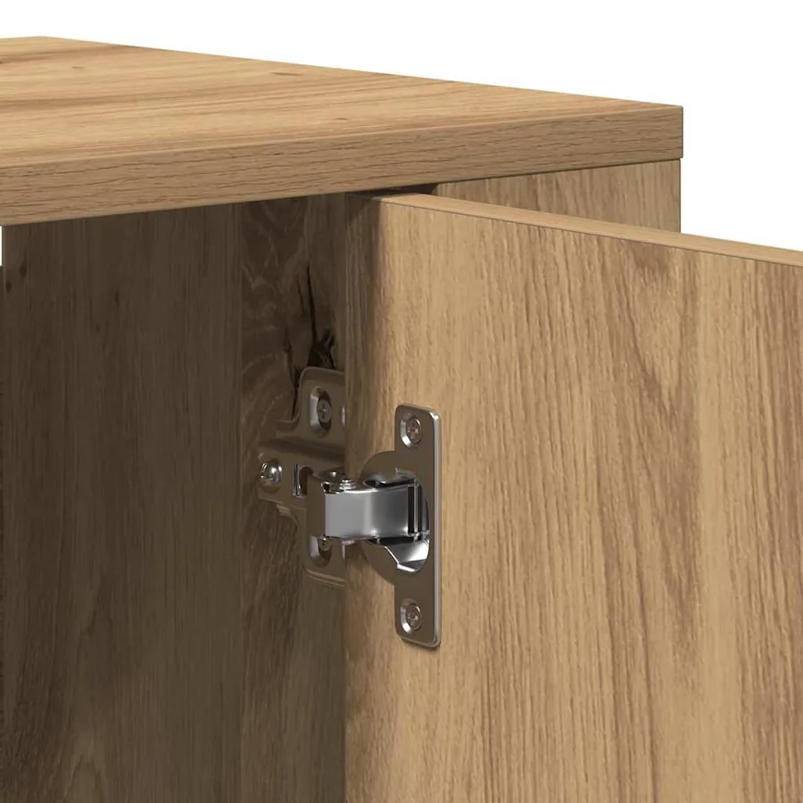 Haut de Buffet chêne artisanal 80 x 33 x 150 cm - 11