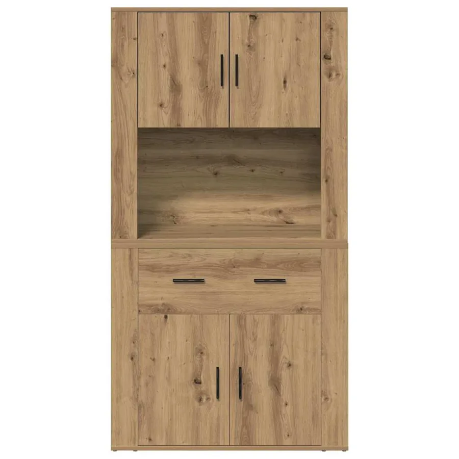 Haut de Buffet chêne artisanal 80 x 33 x 150 cm - 6
