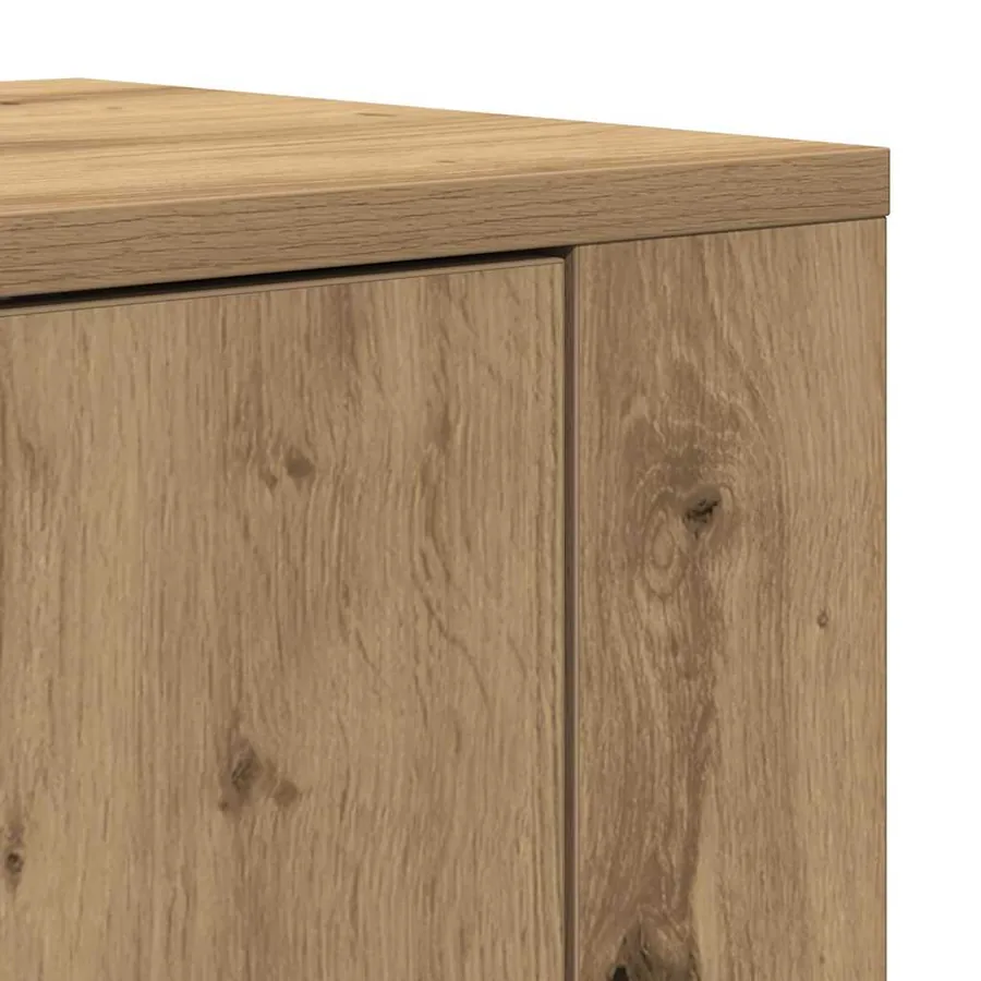 Haut de Buffet chêne artisanal 80 x 33 x 150 cm - 9